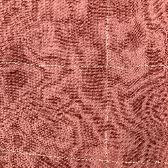 LC Lauren Conrad Dusty Rose Pink Metallic Gold Plaid Lightweight Fringe Scarf - Picture 4 of 6